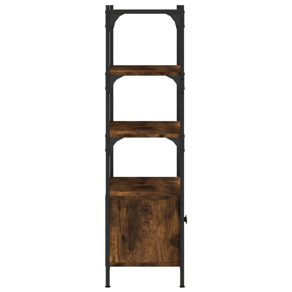vidaXL Bücherregal 3 Fächer Räuchereiche 70x30x109,5 cm Holzwerkstoff