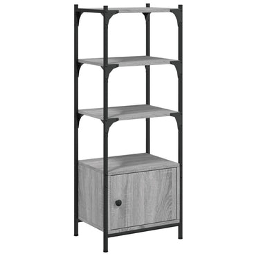 vidaXL Bücherregal 3 Böden Grau Sonoma 41x30x109,5 cm Holzwerkstoff