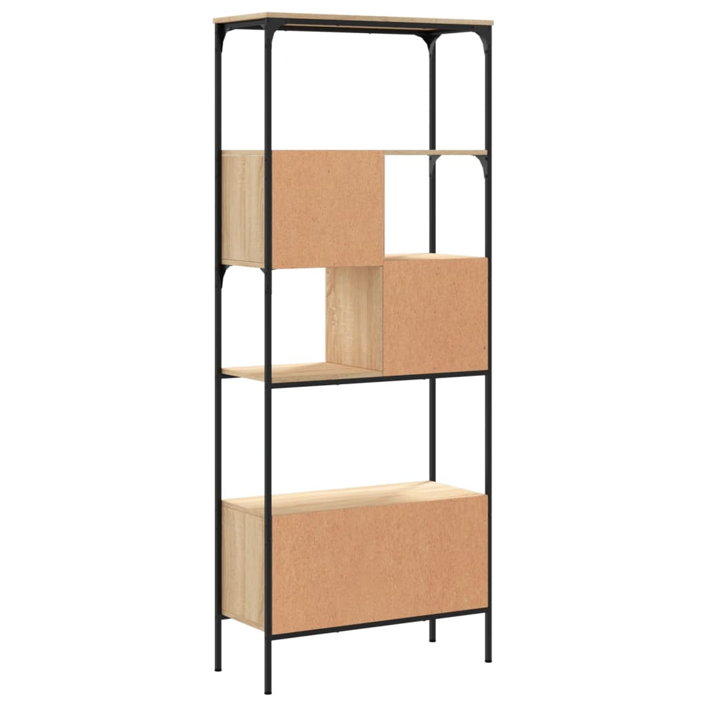 vidaXL Bücherregal 5 Böden Sonoma-Eiche 76x33x188,5 cm Holzwerkstoff