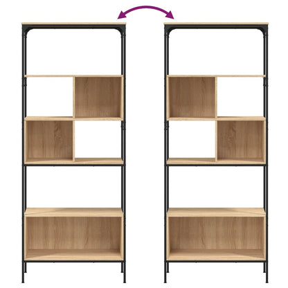 vidaXL Bücherregal 5 Böden Sonoma-Eiche 76x33x188,5 cm Holzwerkstoff