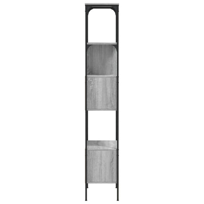 vidaXL Bücherregal 5 Böden Grau Sonoma 76x33x188,5 cm Holzwerkstoff