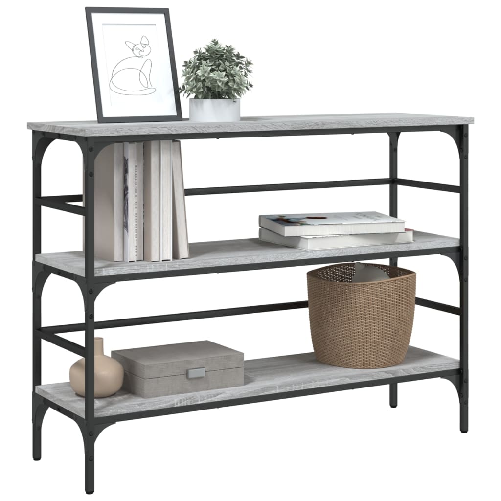 vidaXL Konsolentisch Grau Sonoma 100x32x75 cm Holzwerkstoff
