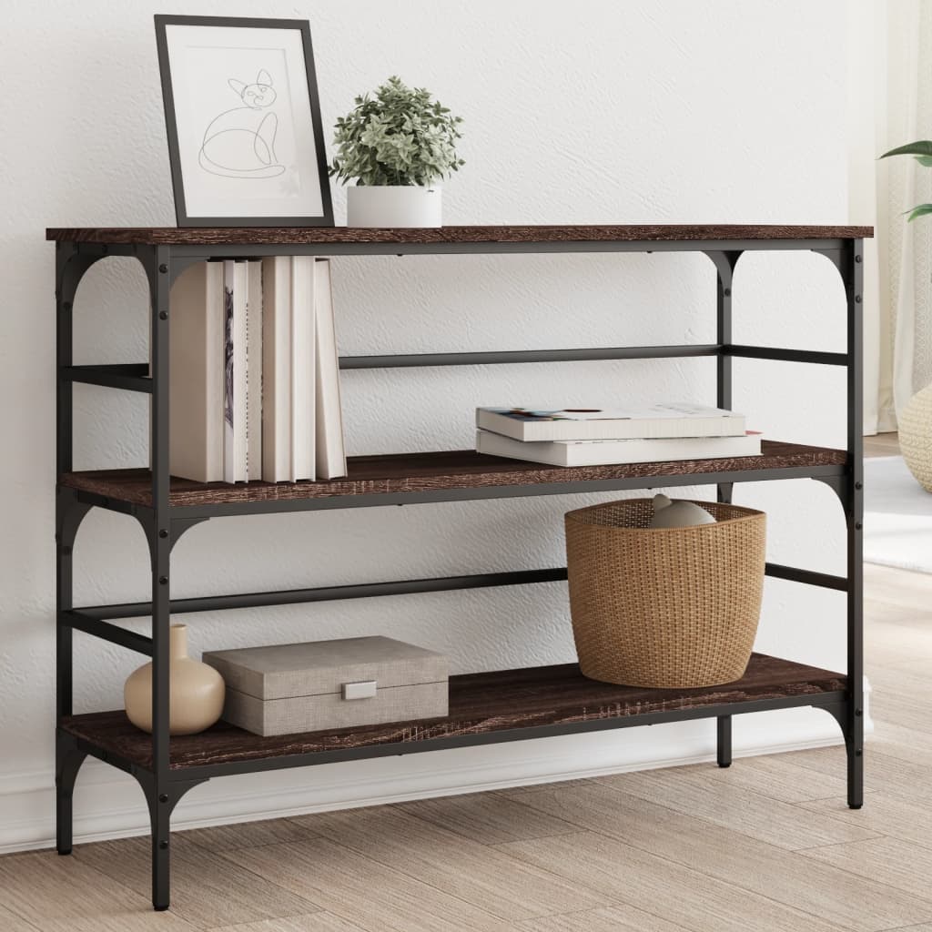 vidaXL Konsolentisch Braun Eichen-Optik 100x32x75 cm Holzwerkstoff