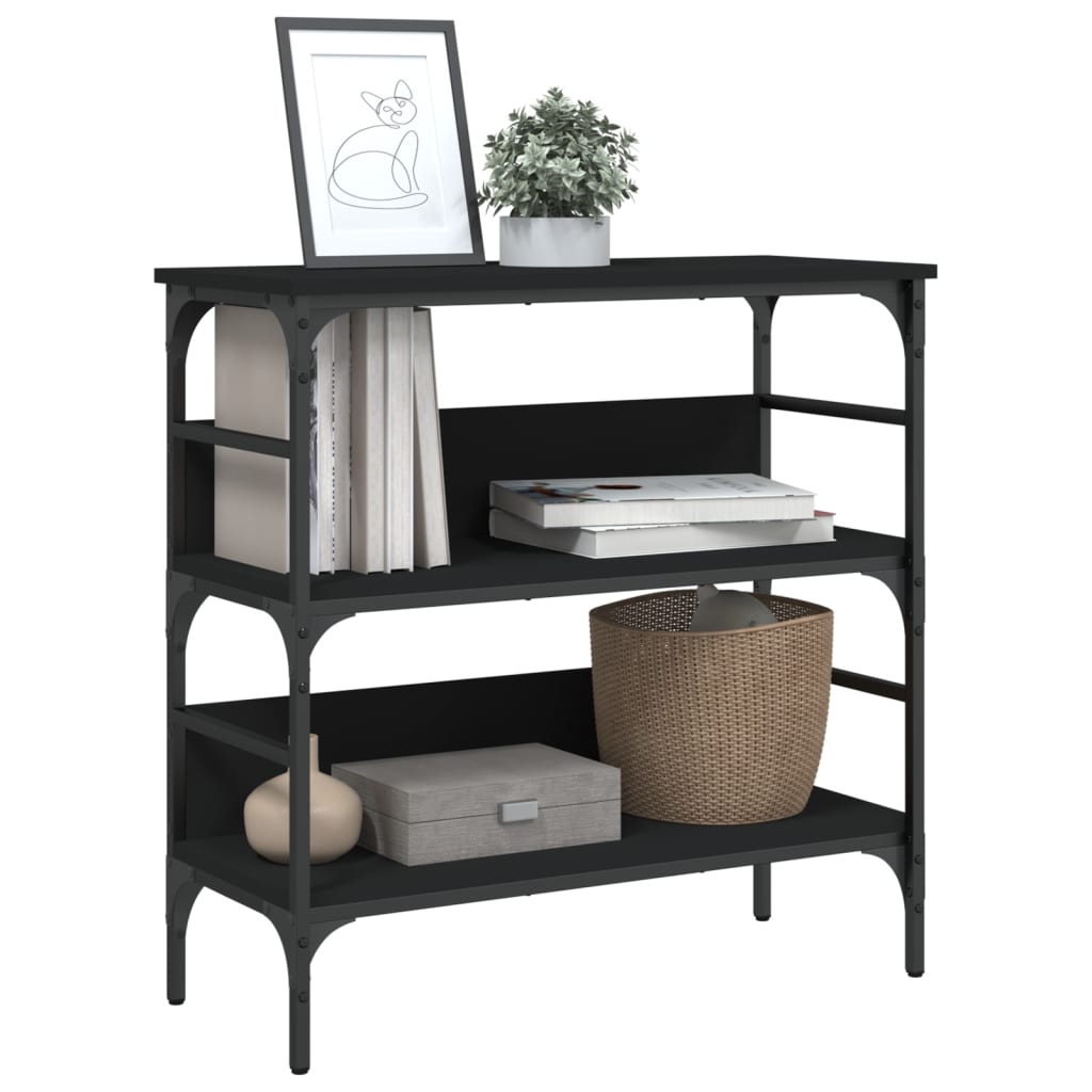 vidaXL Konsolentisch Schwarz 75x32x75 cm Holzwerkstoff