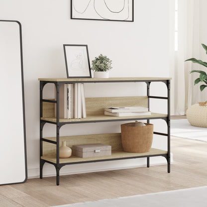 vidaXL Table console chêne Sonoma 100x32x75 cm Aggloméré