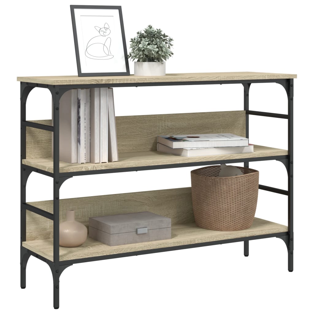 vidaXL Table console chêne Sonoma 100x32x75 cm Aggloméré