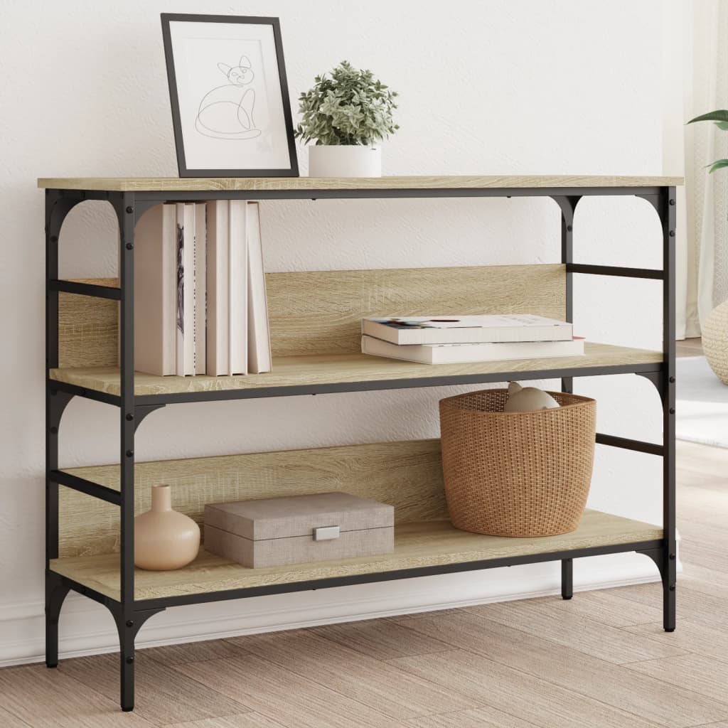 vidaXL Table console chêne Sonoma 100x32x75 cm Aggloméré