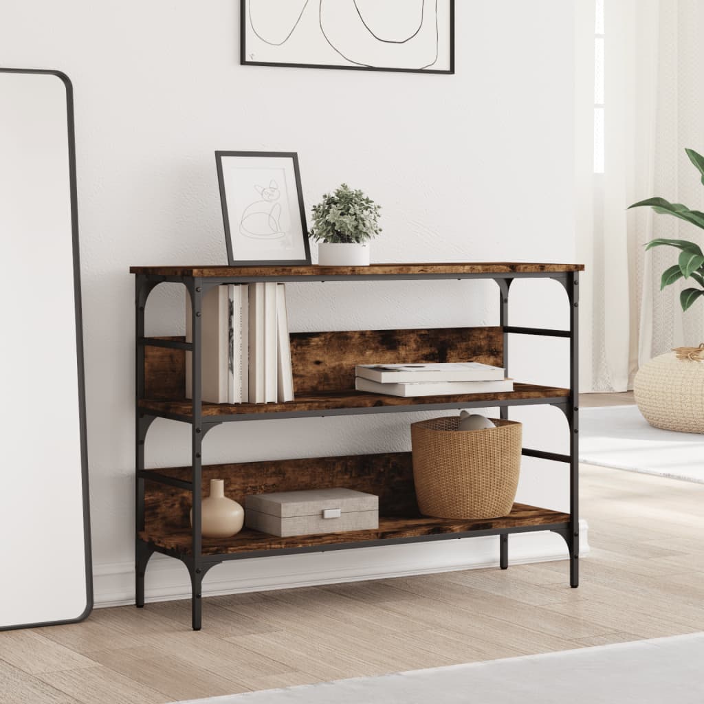 vidaXL Konsolentisch Räuchereiche 100x32x75 cm Holzwerkstoff
