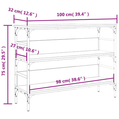 vidaXL Konsolentisch Braun Eichen-Optik 100x32x75 cm Holzwerkstoff