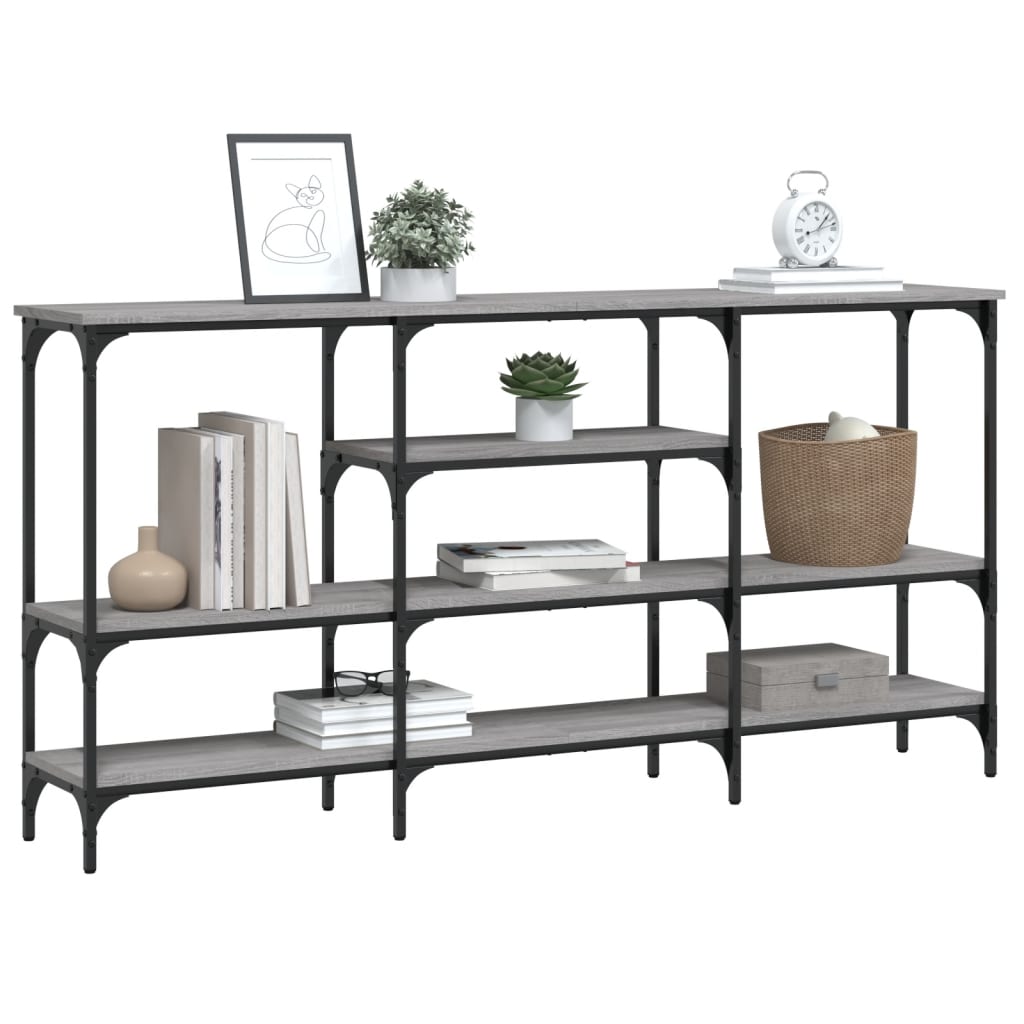 vidaXL Konsolentisch Grau Sonoma 160x29x80 cm Holzwerkstoff