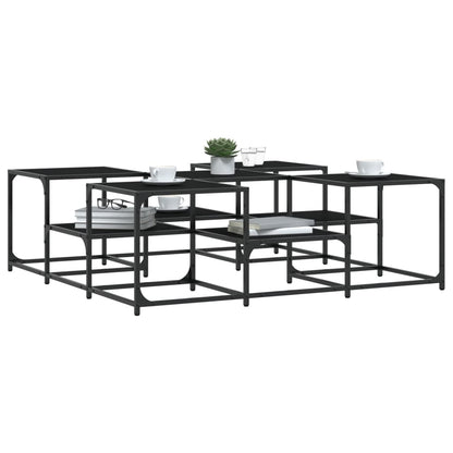 vidaXL Couchtisch Schwarz 121x121x40 cm Holzwerkstoff