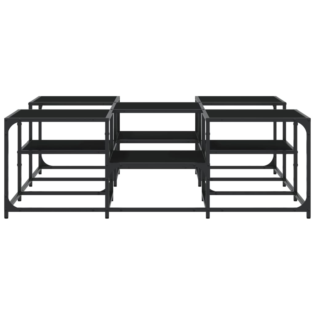 vidaXL Couchtisch Schwarz 121x121x40 cm Holzwerkstoff