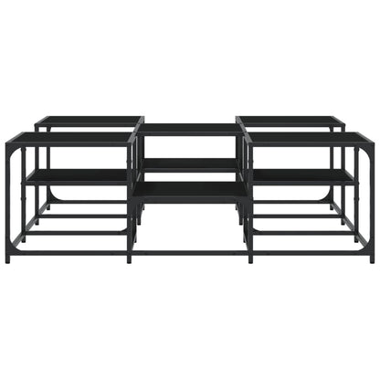 vidaXL Couchtisch Schwarz 121x121x40 cm Holzwerkstoff