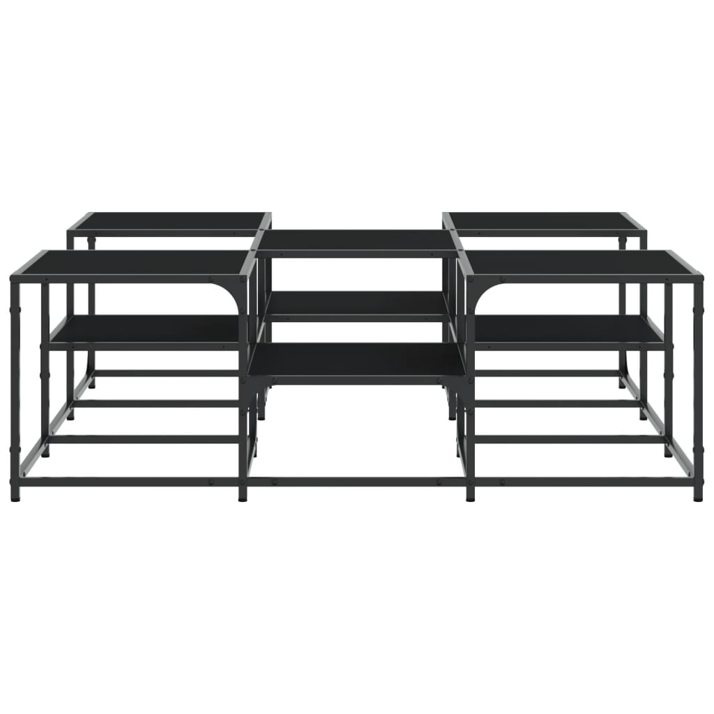 vidaXL Couchtisch Schwarz 121x121x40 cm Holzwerkstoff