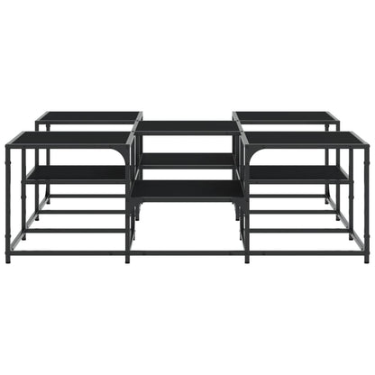 vidaXL Couchtisch Schwarz 121x121x40 cm Holzwerkstoff
