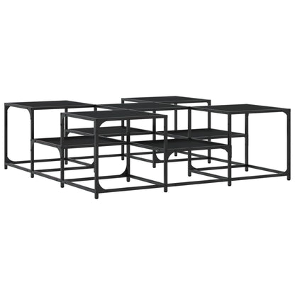 vidaXL Couchtisch Schwarz 121x121x40 cm Holzwerkstoff