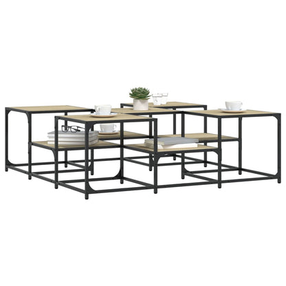 vidaXL Couchtisch Sonoma-Eiche 121x121x40 cm Holzwerkstoff