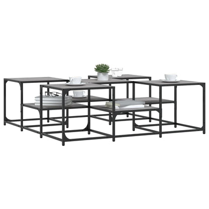 vidaXL Couchtisch Grau Sonoma 121x121x40 cm Holzwerkstoff