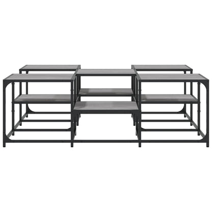 vidaXL Couchtisch Grau Sonoma 121x121x40 cm Holzwerkstoff