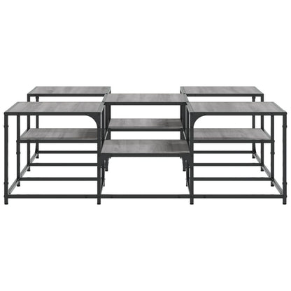 vidaXL Couchtisch Grau Sonoma 121x121x40 cm Holzwerkstoff