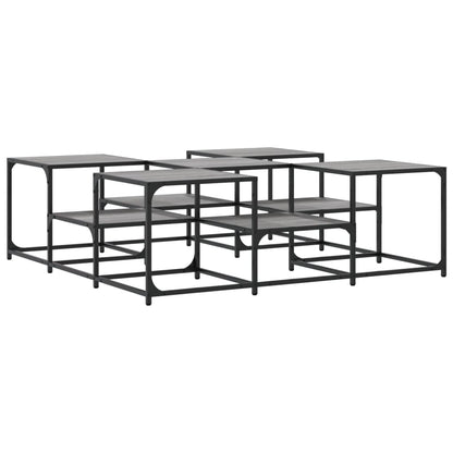 vidaXL Couchtisch Grau Sonoma 121x121x40 cm Holzwerkstoff