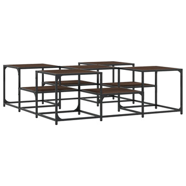vidaXL Couchtisch Braun Eichen-Optik 121x121x40 cm Holzwerkstoff