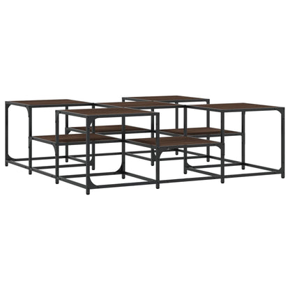 vidaXL Couchtisch Braun Eichen-Optik 121x121x40 cm Holzwerkstoff