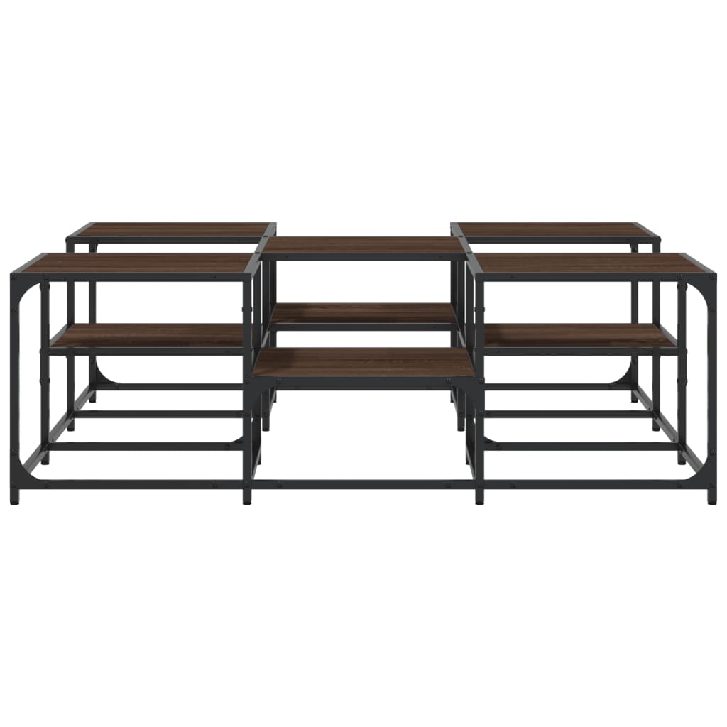 vidaXL Couchtisch Braun Eichen-Optik 121x121x40 cm Holzwerkstoff