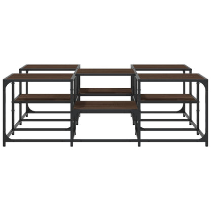 vidaXL Couchtisch Braun Eichen-Optik 121x121x40 cm Holzwerkstoff