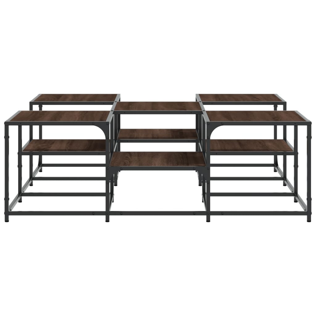 vidaXL Couchtisch Braun Eichen-Optik 121x121x40 cm Holzwerkstoff