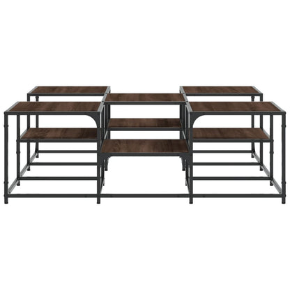 vidaXL Couchtisch Braun Eichen-Optik 121x121x40 cm Holzwerkstoff