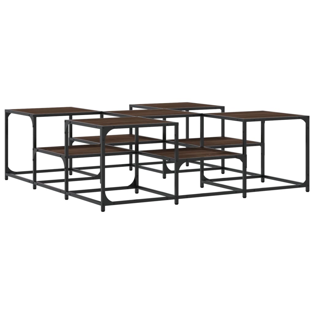 vidaXL Couchtisch Braun Eichen-Optik 121x121x40 cm Holzwerkstoff