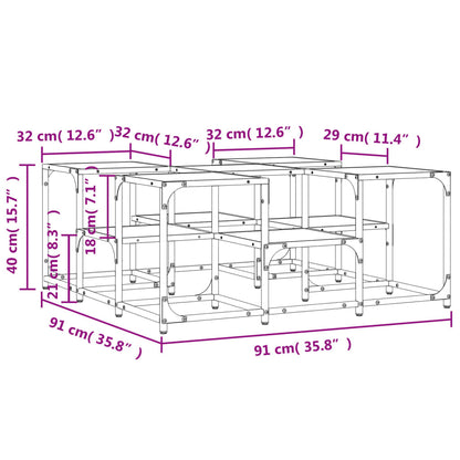 vidaXL Couchtisch Sonoma-Eiche 91x91x40 cm Holzwerkstoff