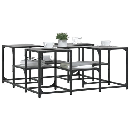 vidaXL Couchtisch Grau Sonoma 91x91x40 cm Holzwerkstoff