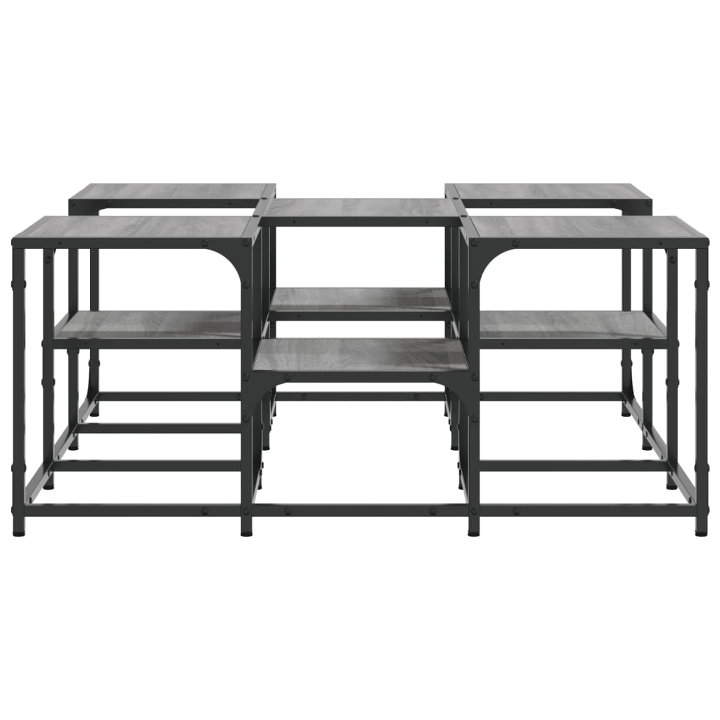 vidaXL Couchtisch Grau Sonoma 91x91x40 cm Holzwerkstoff