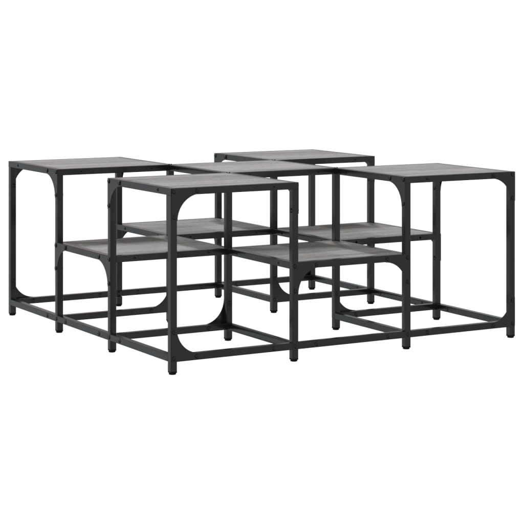 vidaXL Couchtisch Grau Sonoma 91x91x40 cm Holzwerkstoff
