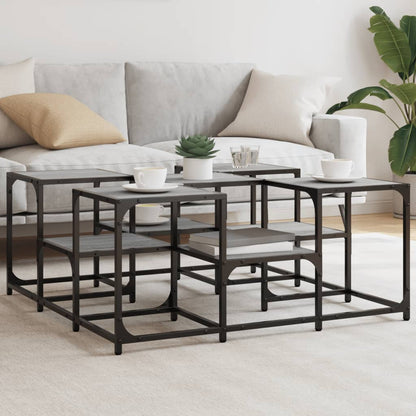 vidaXL Couchtisch Grau Sonoma 91x91x40 cm Holzwerkstoff