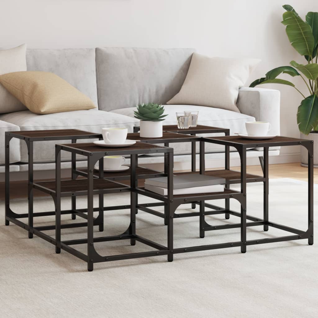 vidaXL Couchtisch Braun Eichen-Optik 91x91x40 cm Holzwerkstoff