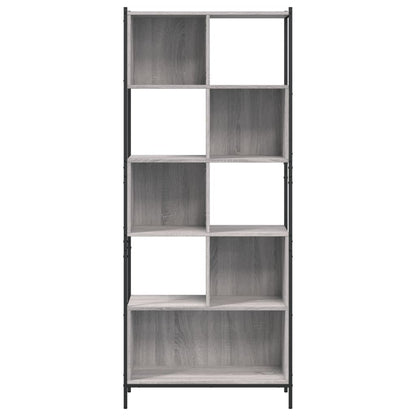vidaXL Bücherregal Grau Sonoma 72x28x172 cm Holzwerkstoff