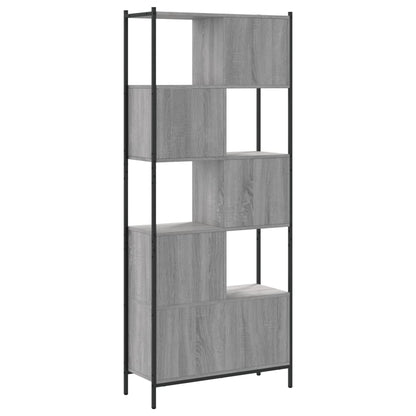 vidaXL Bücherregal Grau Sonoma 72x28x172 cm Holzwerkstoff