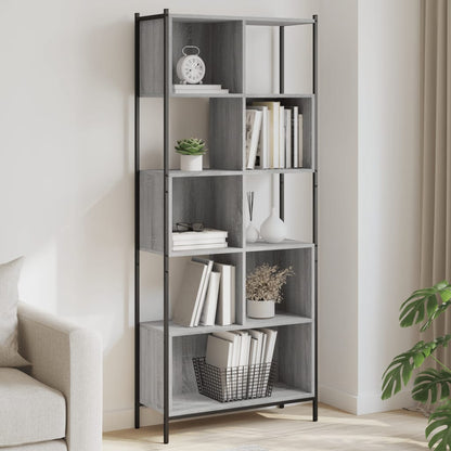 vidaXL Bücherregal Grau Sonoma 72x28x172 cm Holzwerkstoff