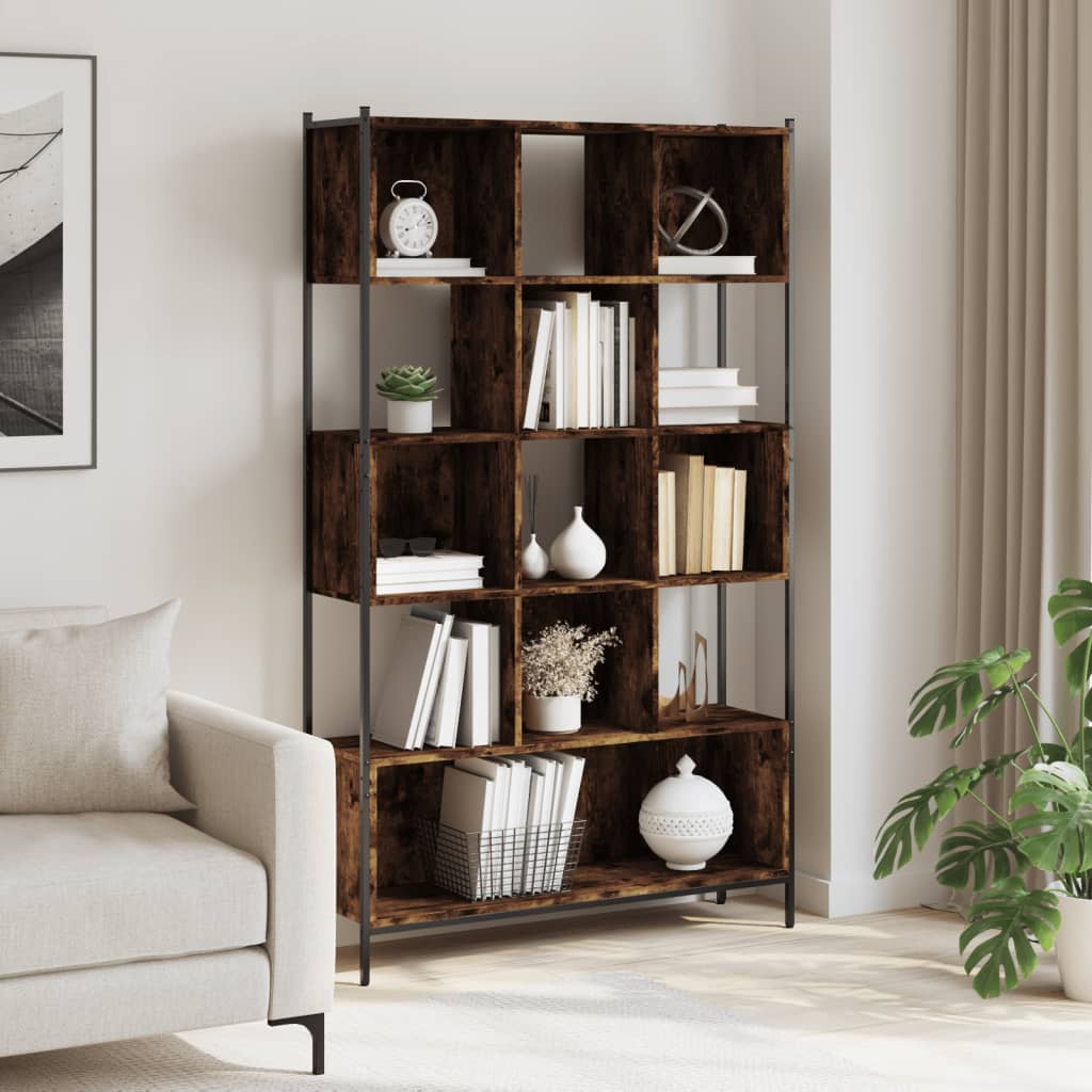 vidaXL Bücherregal Räuchereiche 102x28x172 cm Holzwerkstoff