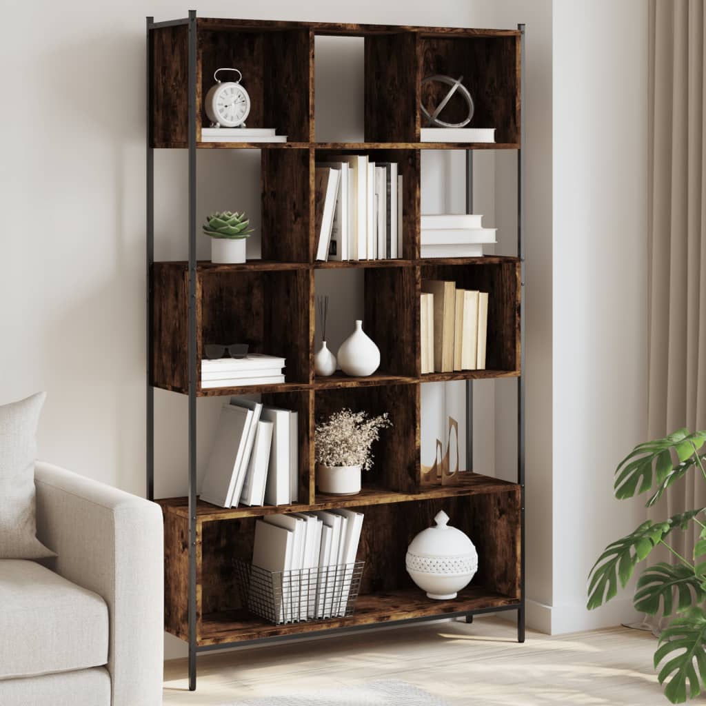 vidaXL Bücherregal Räuchereiche 102x28x172 cm Holzwerkstoff