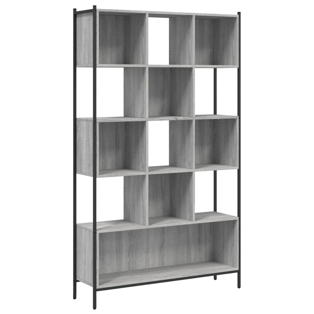 vidaXL Bücherregal Grau Sonoma 102x28x172 cm Holzwerkstoff