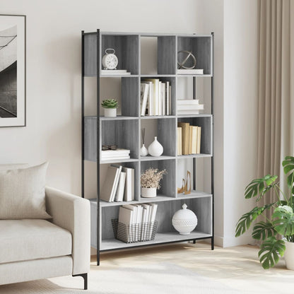 vidaXL Bücherregal Grau Sonoma 102x28x172 cm Holzwerkstoff