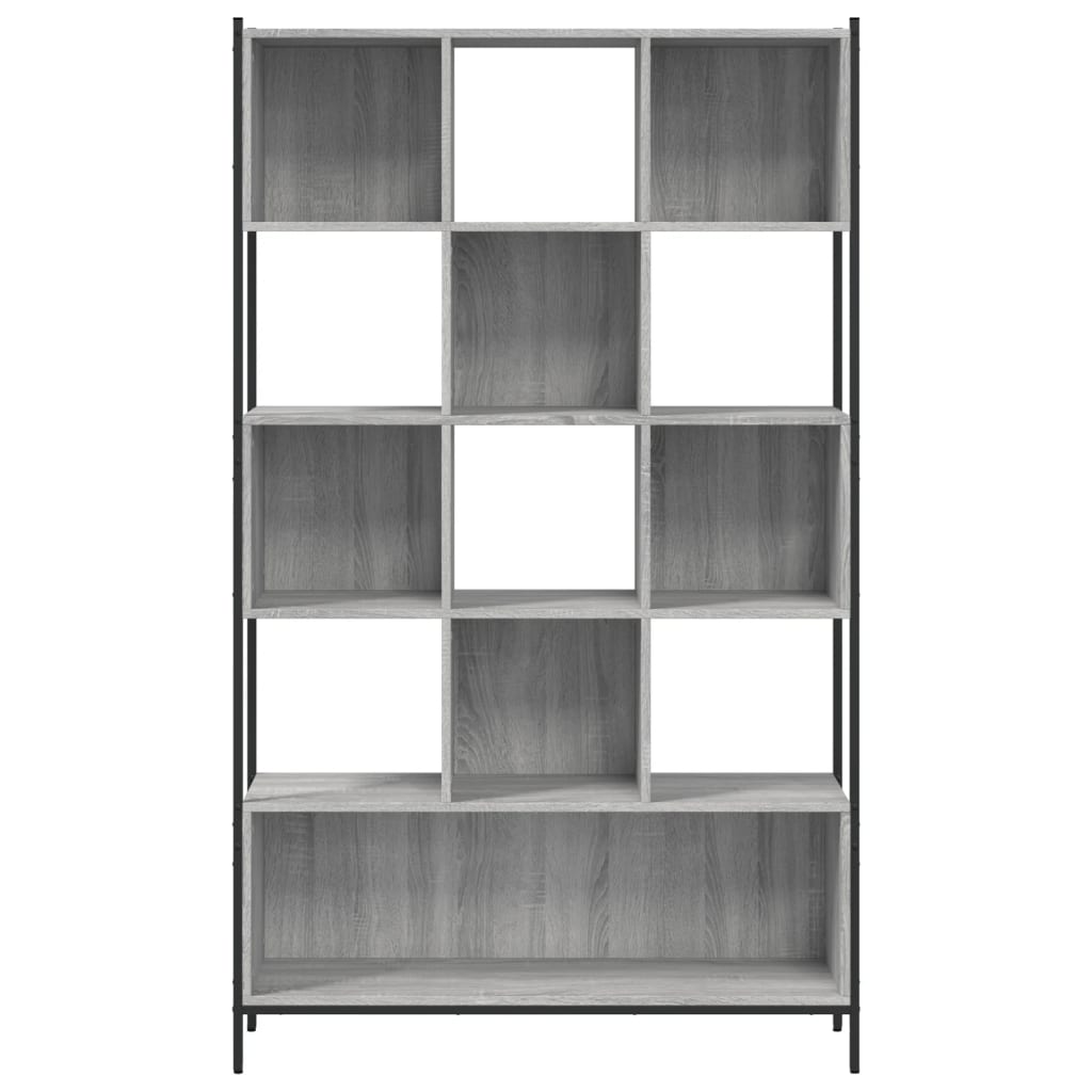 vidaXL Bücherregal Grau Sonoma 102x28x172 cm Holzwerkstoff