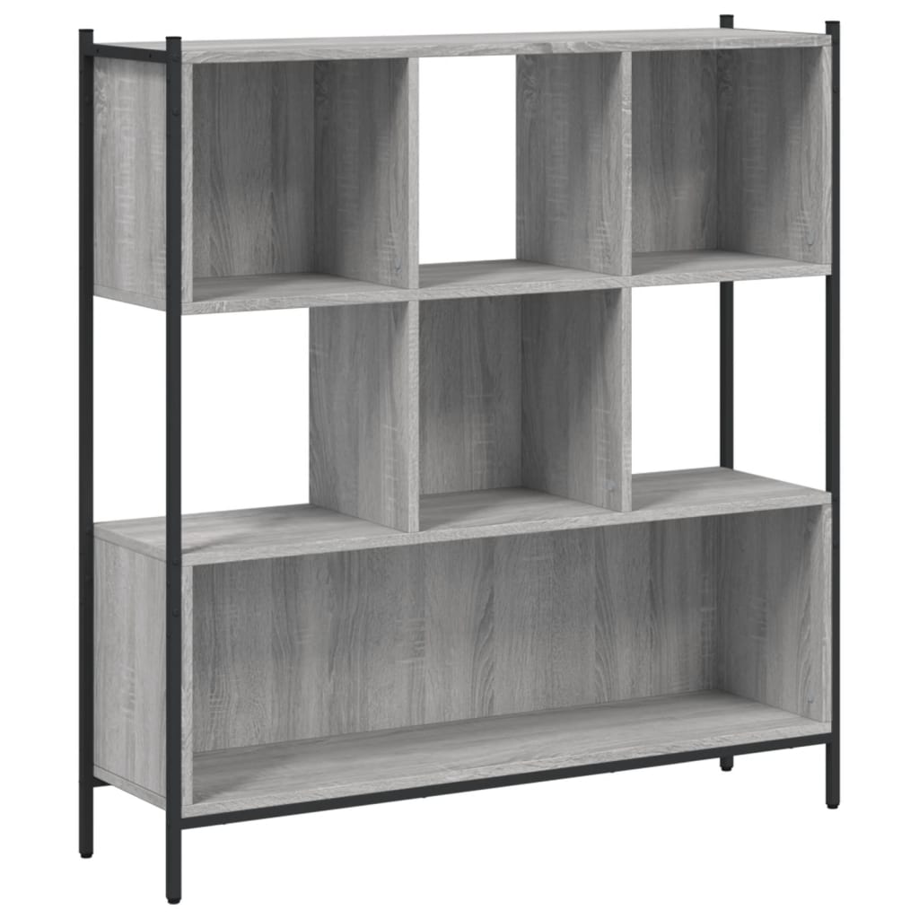 vidaXL Bücherregal Grau Sonoma 102x28x172 cm Holzwerkstoff