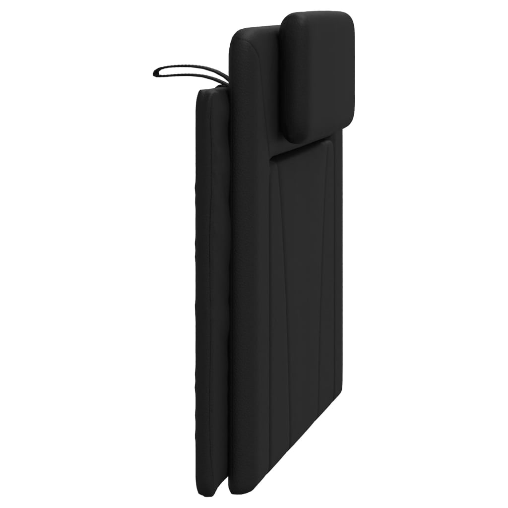 Kopfteilkissen "Viana" Schwarz 100 cm Kunstleder