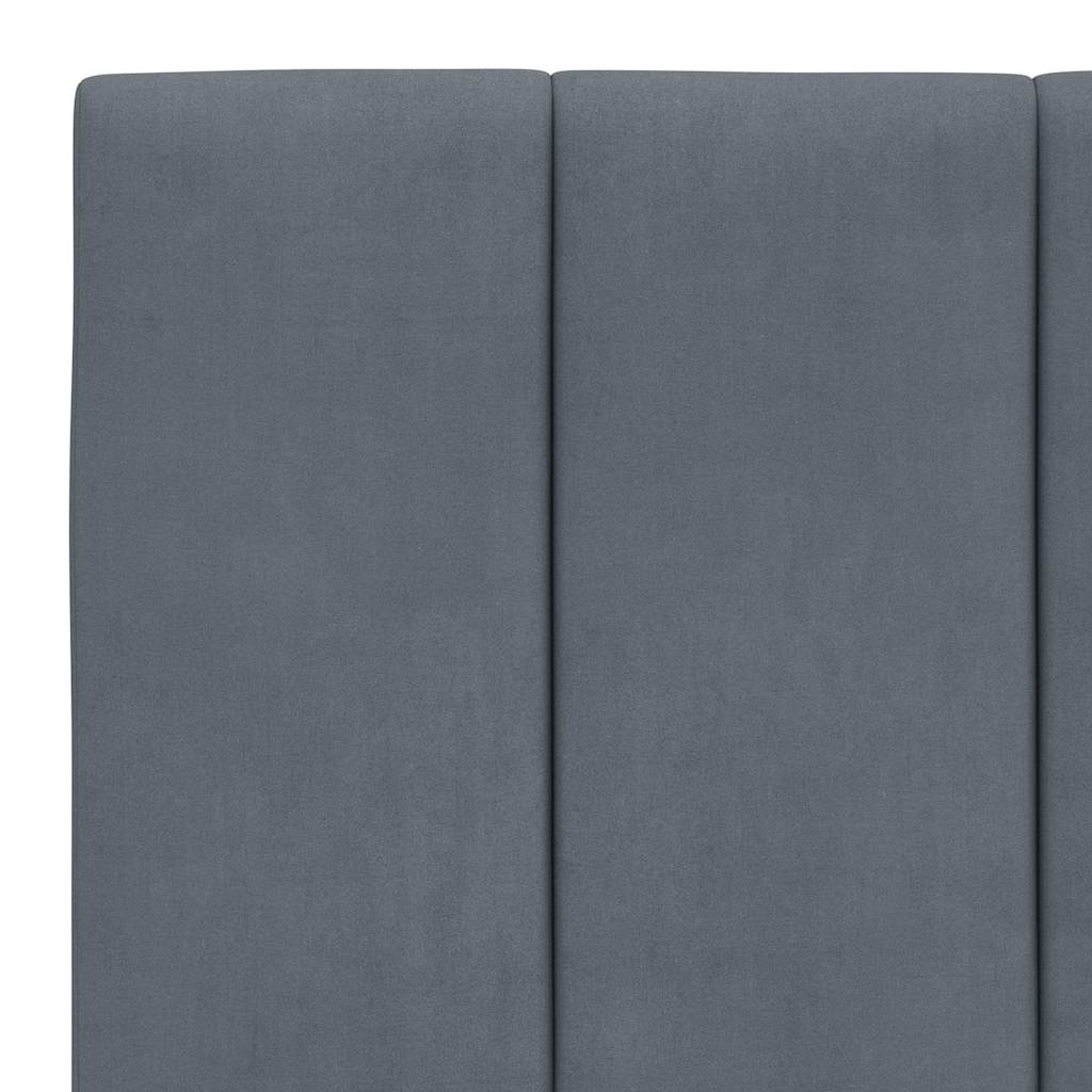 vidaXL Bettgestell ohne Matratze "Hanko" Dunkelgrau 100x203 cm Samt