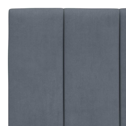 vidaXL Bettgestell ohne Matratze "Hanko" Dunkelgrau 100x203 cm Samt